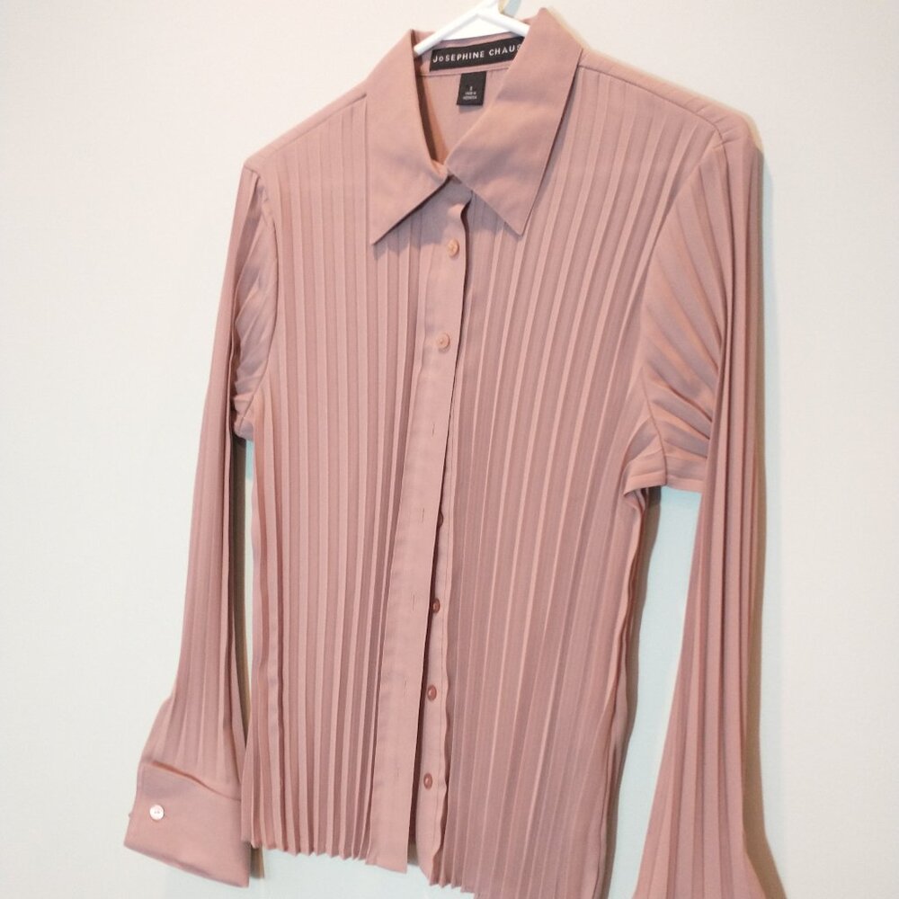 NWOT Josephine Chaus Pleated Blouse Size 8